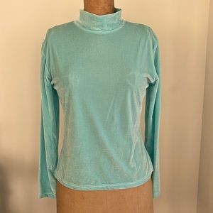 Vintage velvet mock turtleneck